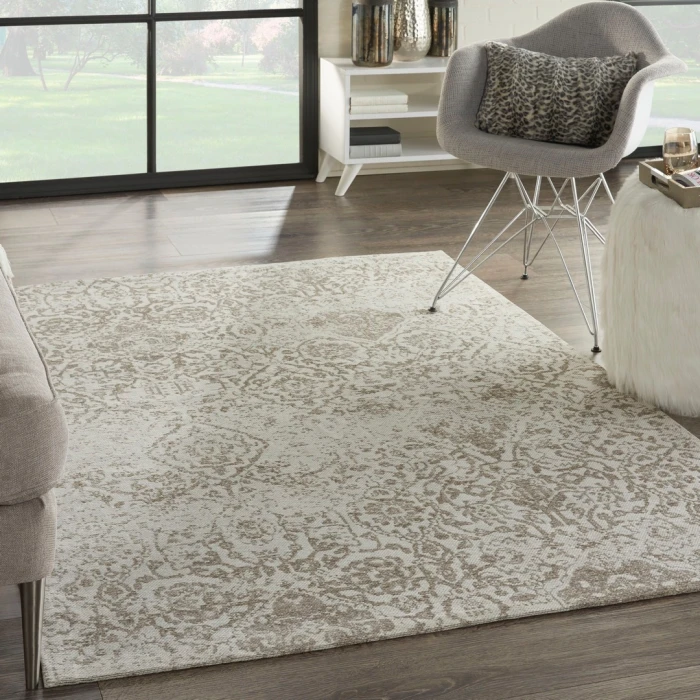 Nourison Damask Ivory DAS06 5ft. x 7ft. Rect. Rug