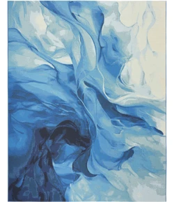 Nourison Home Color Splash Blue CSP09 7ft.10in. x 9ft.10in. Rect. Rug