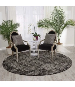 Nourison Home Twilight TWI04 Onyx 8 ft. Round Area Rug