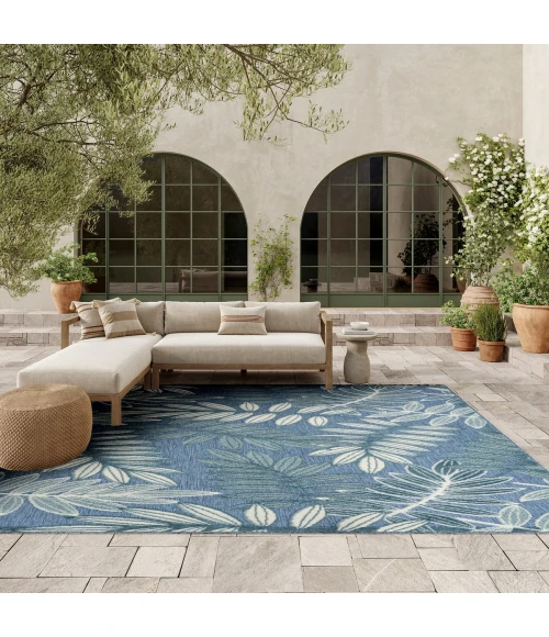 Nourison Aloha Blue ALH18 9 ft. X 12 ft. Rect. Rug