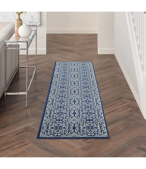 Nourison Jubilant Runner Area Rug JUB06-Navy/Ivory