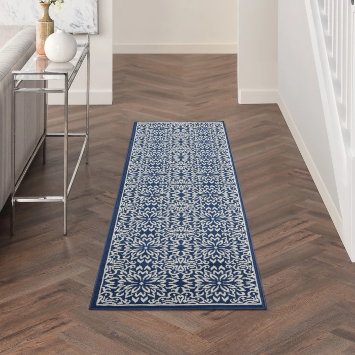 Nourison Jubilant Runner Area Rug JUB06-Navy/Ivory