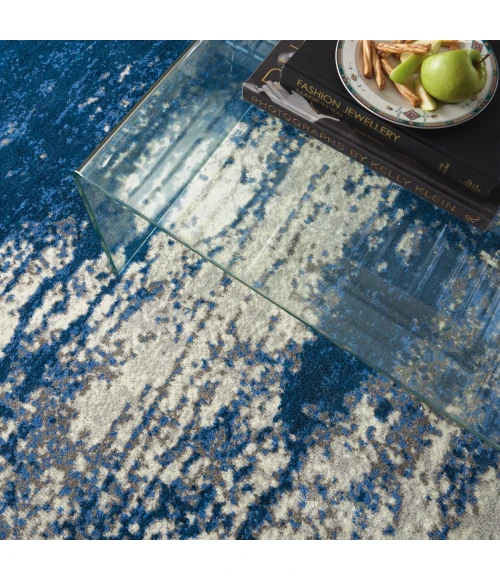 Nourison Twilight Area Rug TWI29 Ivory Blue 7'9" x 9'9"