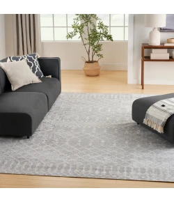 Nourison Home Astra Machine Washable ASW10 Grey 9 ft. X 12 ft. Area Rug