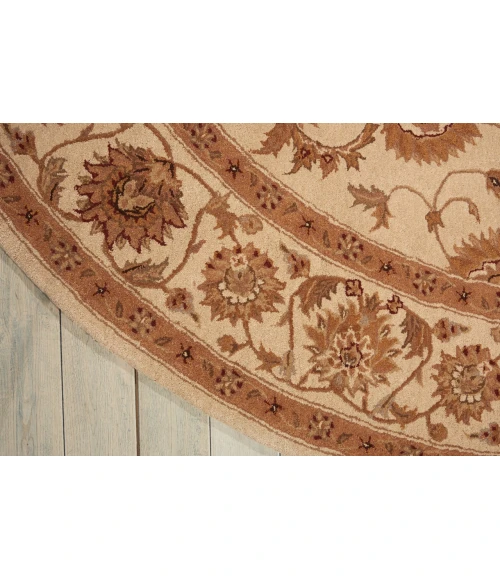 Nourison Home Heritage Hall Beige HE08 9ft. x Round Round Rug