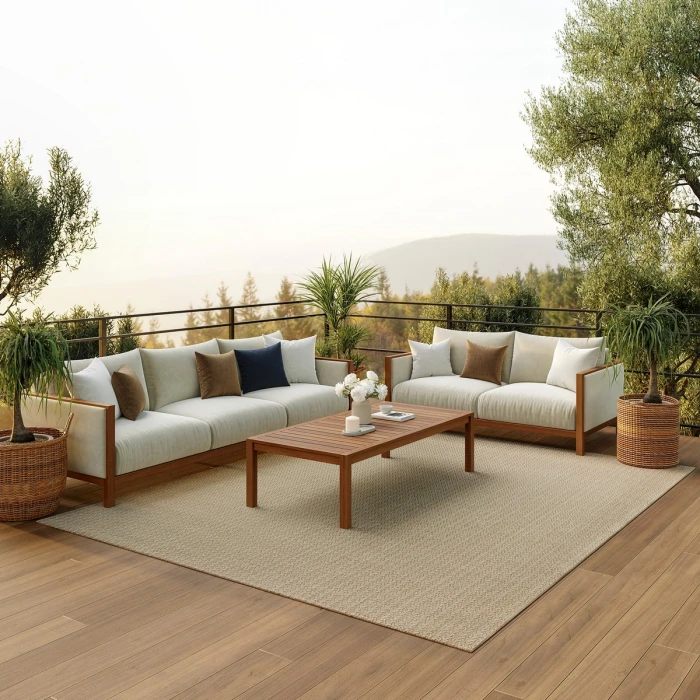 Nourison Tulum Taupe TLM02 6 ft. X 9 ft. Rect. Rug