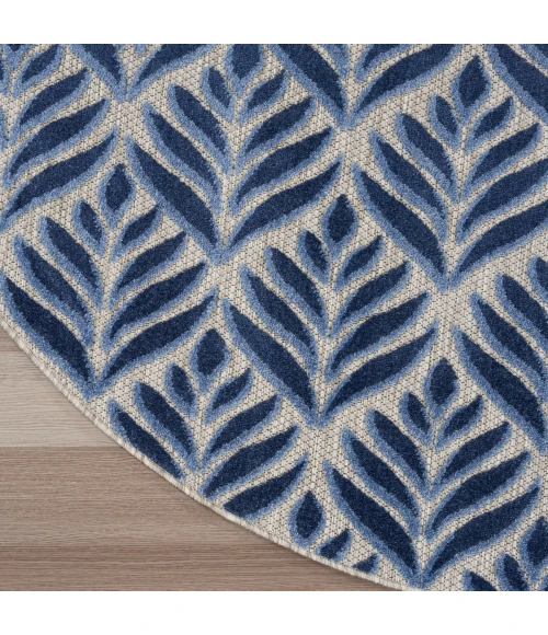 Nourison Aloha Blue ALH35 5 ft. 3 in. X Round Rug