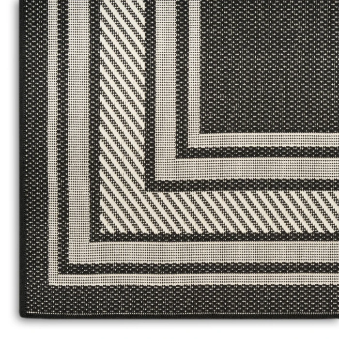Nourison Horizon Indoor/Outdoor Black HOZ03 6 ft. X 9 ft. Rect. Rug