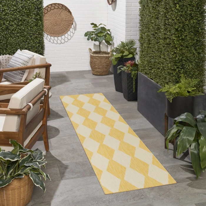 Nourison Positano Yellow POS04 2ft.2in. x 8ft. Rect. Rug