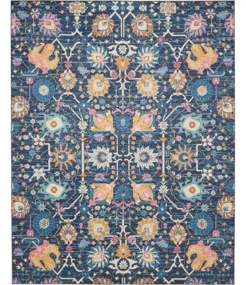 Nourison Passion Area Rug PSN01 Navy 9' x 12'