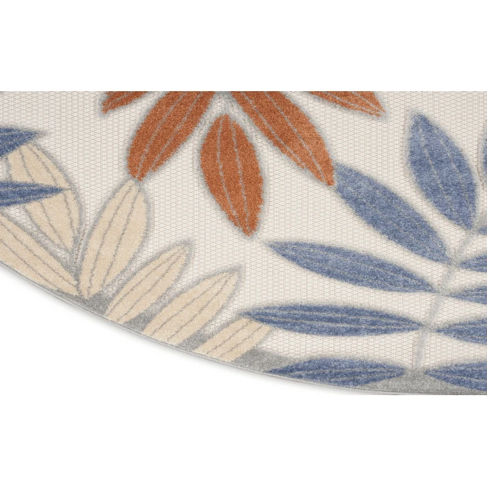 Nourison Aloha Blue Mocha ALH18 7’10” Round Rug
