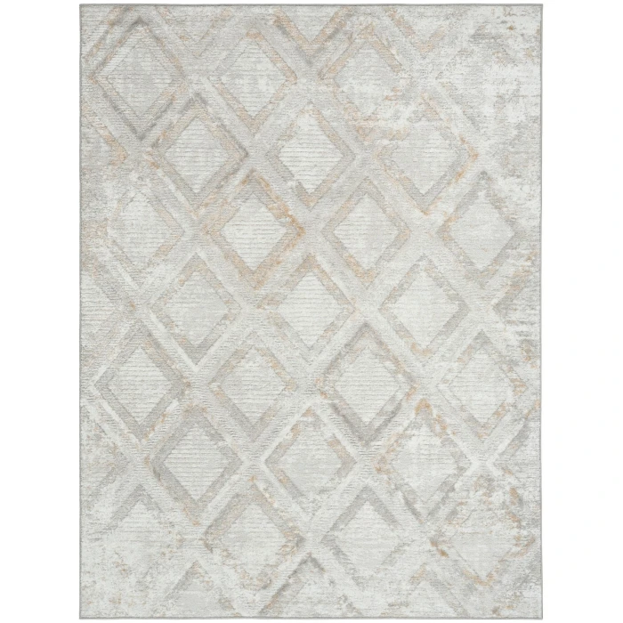 Nourison Dekor Grey DEK05 5 ft. 3 in. X 7 ft. Rect. Rug