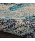 Nourison Celestial Area Rug CES02-Ivory Teal Blue