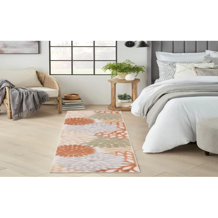 Nourison Aloha Ivory Multicolor ALH05 2 ft. X 6 ft. Rectangle Rug