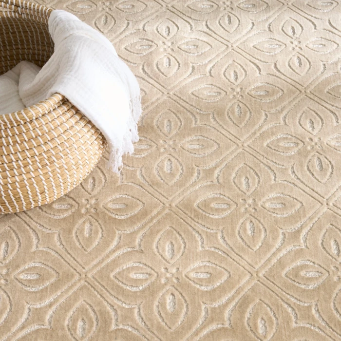 Nourison Washable Charm Beige Ivory WCH03 4 ft. X 6 ft. Rect. Rug
