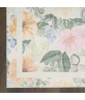 Nourison Home Botanical Washables Cream / Ivory BOT01 2ft. x 6ft. Rect. Rug