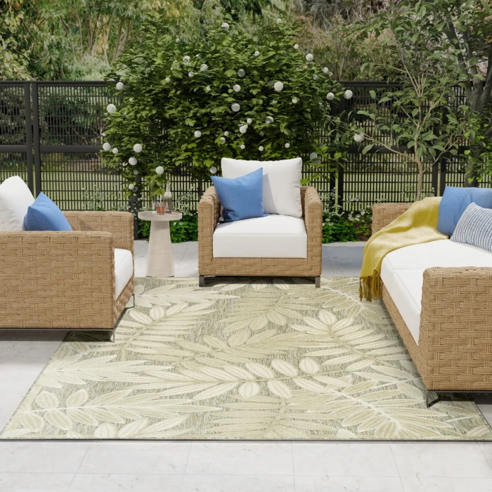 Nourison Aloha Ivory Sage ALH18 9 ft. X 12 ft. Rect. Rug