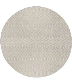 Nourison Positano Light Grey POS02 8ft. Round Rug