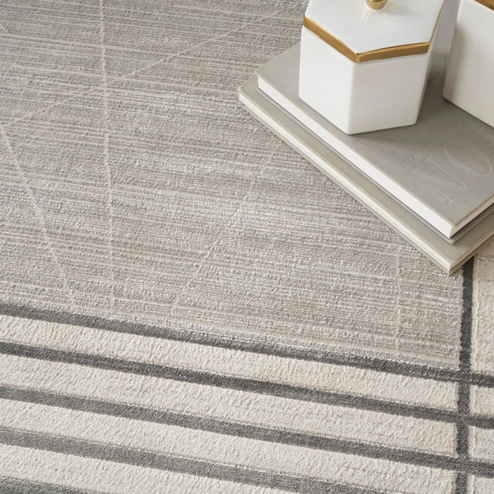 Nourison Desire Area Rug DSR01 Grey Silver