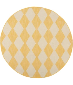 Nourison Positano Yellow POS04 6ft. Round Rug