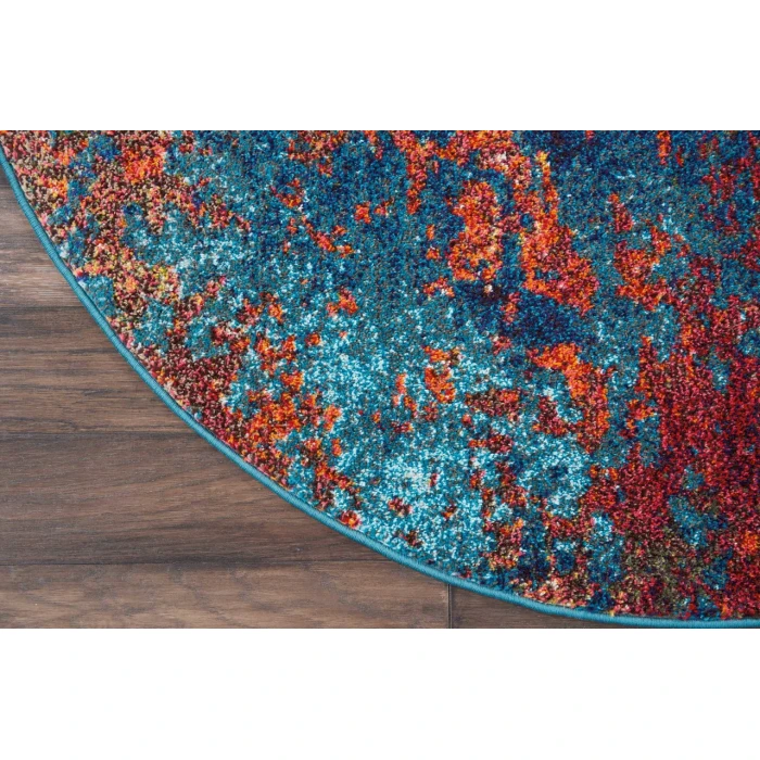 Nourison Celestial Round Area Rug CES08-Atlantic