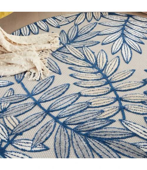 Nourison Aloha Area Rug ALH18-Ivory/Navy