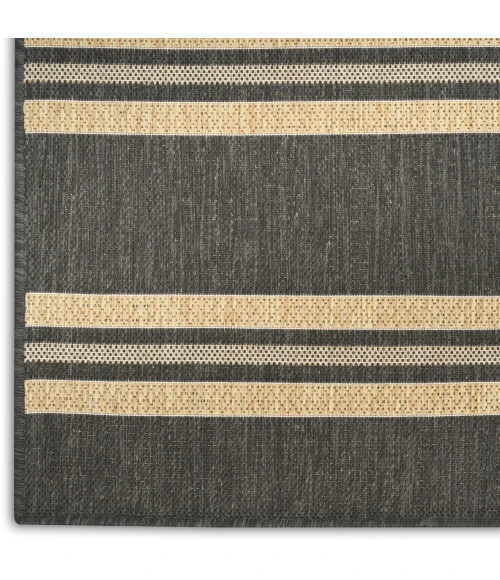 Nourison Home Horizon Indoor/Outdoor Black HOZ05 3ft. x 5ft. Rect. Rug
