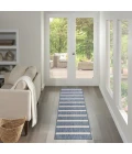 Nourison Positano Navy Ivory POS03 2ft.2in. x 12ft. Rect. Rug