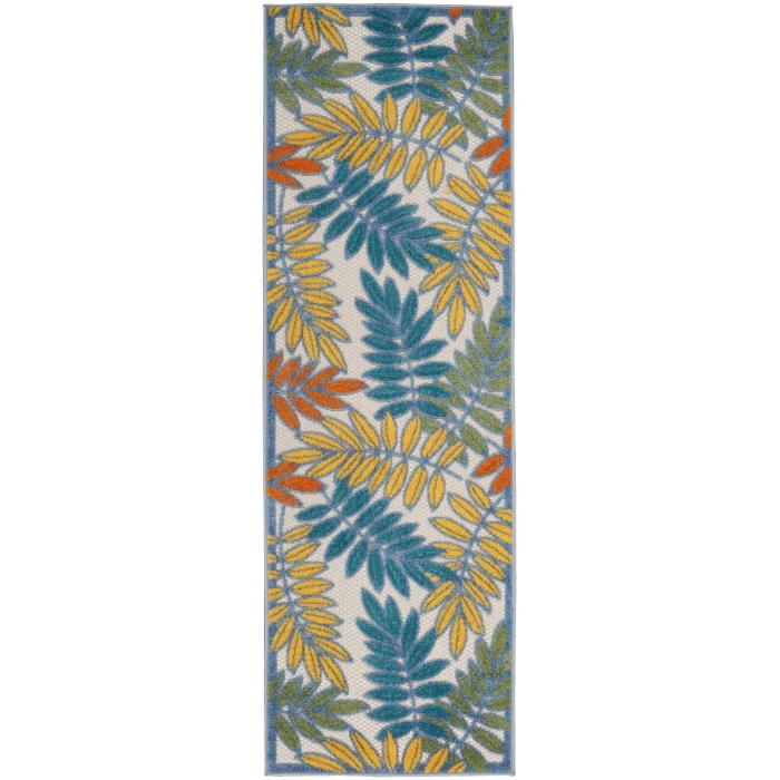Nourison Aloha Area Rug ALH18 Ivory/Multi 2'3" x 8'