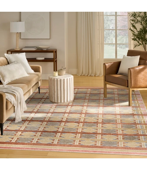 Nourison Nordic Rust Multicolor NRC06 8 ft. X 10 ft. Rect. Rug