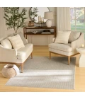 Nourison Washable Charm Silver Ivory WCH02 6 ft. X 9 ft. Rect. Rug