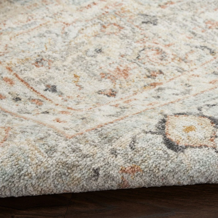 Nourison Oushak Home Light Grey OUS02 4 ft. X Round Rug
