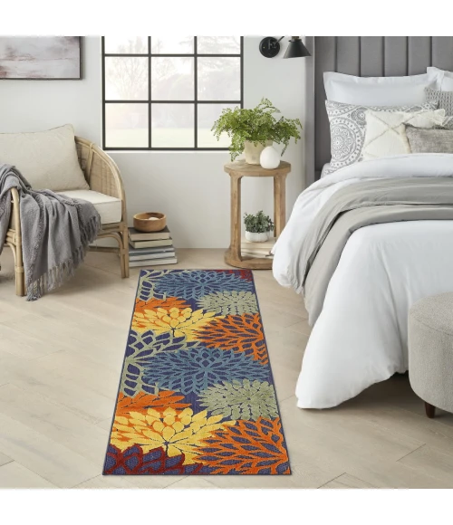 Nourison Home Aloha Blue ALH05 2ft.3in. x 10ft. Rect. Rug