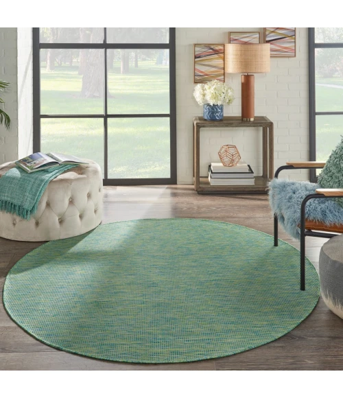 Nourison Positano Round Area Rug POS01-Blue/Green