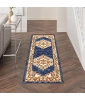 Nourison Grafix Navy Gold GRF43 2ft.3in. x 7ft.6in. Rect. Rug