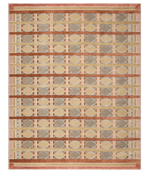 Nourison Nordic Rust Multicolor NRC06 8 ft. X 10 ft. Rect. Rug
