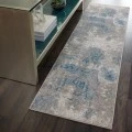 Nourison Karma Runner Area Rug KRM07-Ivory/Light Blue
