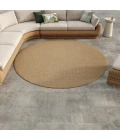 Nourison Home Courtyard Tan COU01 5ft. x Round Round Rug