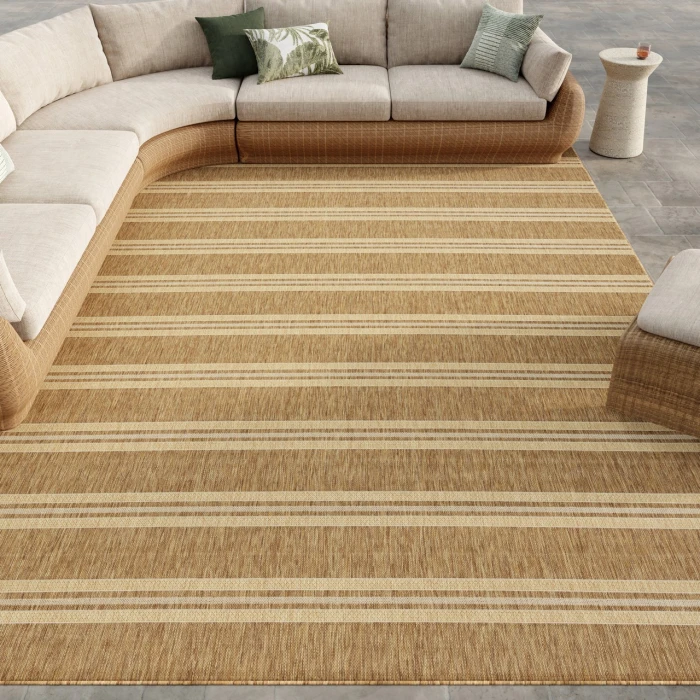 Nourison Home Horizon Indoor/Outdoor Tan HOZ05 10ft. x 14ft. Rect. Rug
