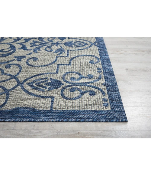 Nourison Home Country Side Blue CTR04 7ft. x 10ft. Rect. Rug