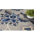 Nourison Aloha Blue Grey ALH31 7’10” Round Rug
