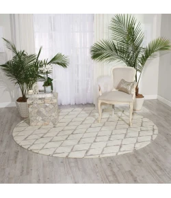 Nourison Home Twilight TWI15 Ivory/Grey 8 ft. Round Area Rug