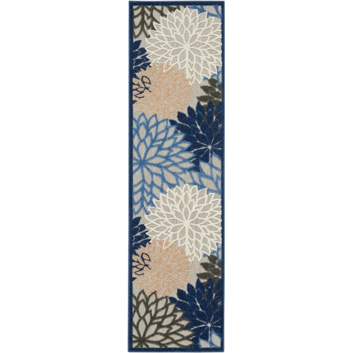 Nourison Aloha Runner Area Rug ALH05-Blue/Multicolor