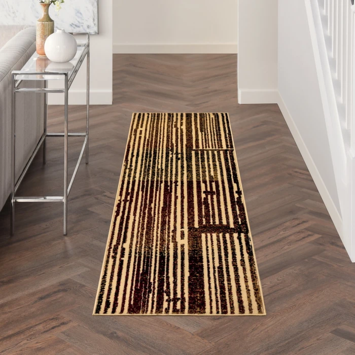 Nourison Grafix Brick Multicolor GRF42 2ft.3in. x 7ft.6in. Rect. Rug