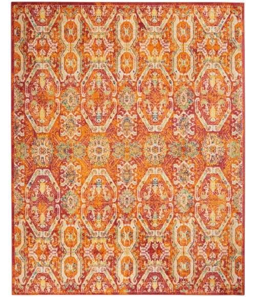 Nourison Allur Area Rug ALR05-Red Multicolor