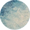 Nourison Home Passion PSN10 Navy Light Blue 5 ft. Round Area Rug