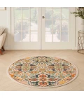 Nourison Allur Area Rug ALR03 Ivory Multicolor