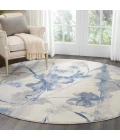 Nourison Somerset Round Area Rug ST18-Ivory/Blue