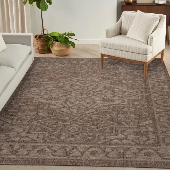 Nourison Tulum Brown TLM05 9 ft. X 12 ft. Rect. Rug