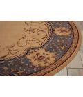 Nourison Home Ashton House Beige AS30 5ft.6in. x Round Round Rug